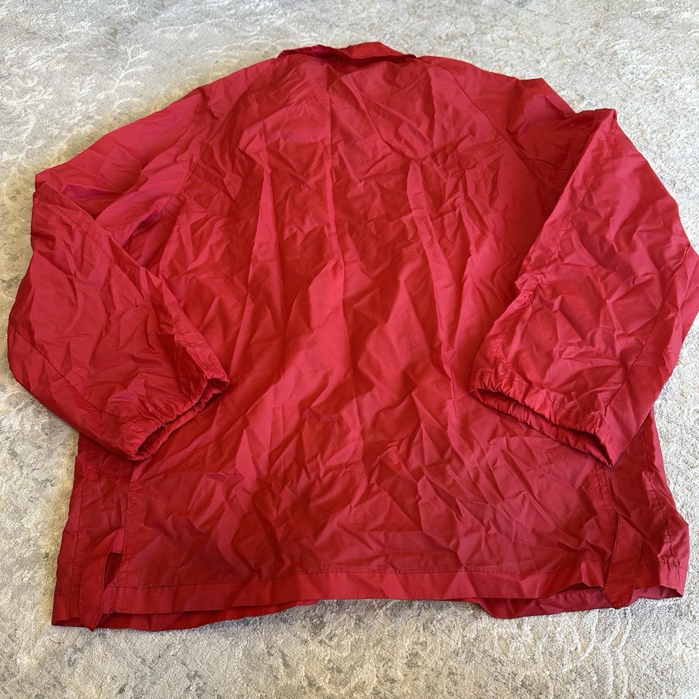 Vintage IZOD Lacoste Full Zip Windbreaker Jacket Size L Red- Blue Alligator Logo - Picture 6 of 12